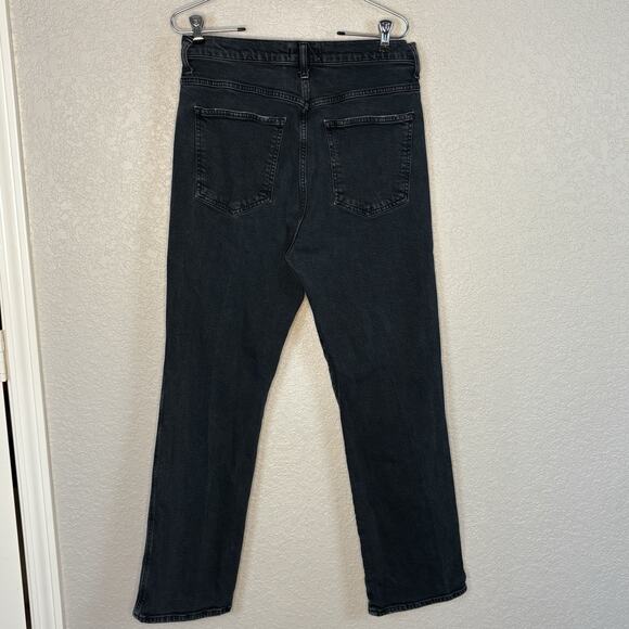 AGOLDE Pinch Waist High Rise Kick Washed Black Size 31 Style A095D-1046 - Picture 5 of 7